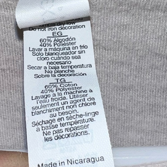 White, Pink & Black Split Tie-Dye Long Sleeve Upcycled Crewneck Shirt Size XL - Picture 10 of 10